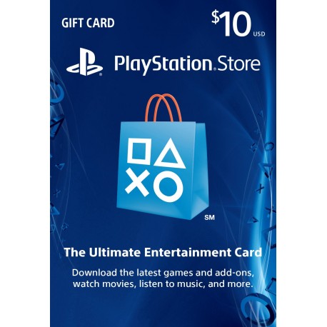 美國Playstation Network Card PSN $10 禮物卡